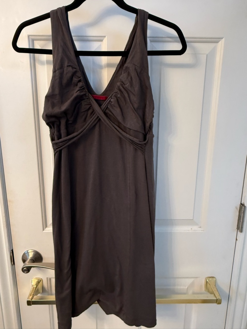 Velvet Sleeveless Gray Tank Dress